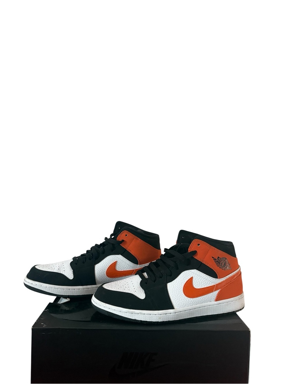 Nike Air Jordan 1 Mid White Black Orange